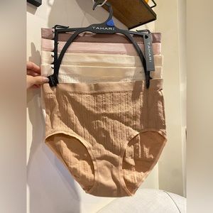TAHARI 5PK TEXTURE SEAMLESS HIGH WAISTED BRIEFES